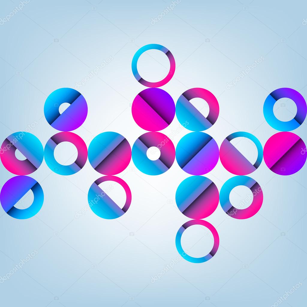 Vector abstract background. Illustration with random circles. Seamless pattern design for banner, poster, cover, flyer