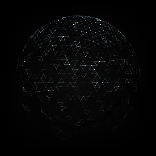 Illustration de l'abstrait Sphère basse poly — Image vectorielle
