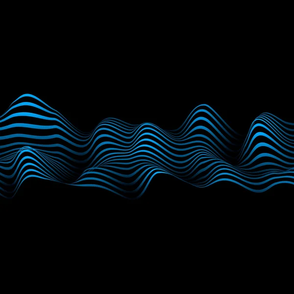 Abstract Vector Illustration with Wavy Lines — Stock Vector