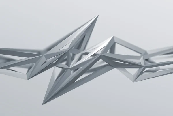 Renderização 3D abstrata da forma poligonal . — Fotografia de Stock