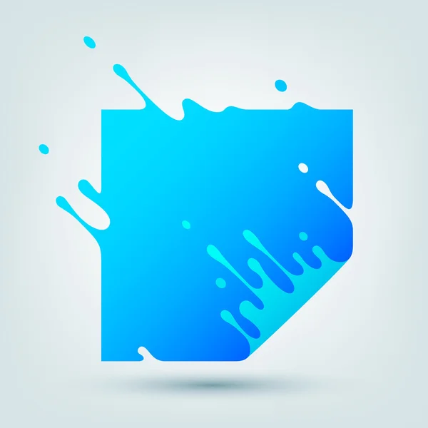 Ilustración vectorial con cuadrado azul abstracto — Vector de stock