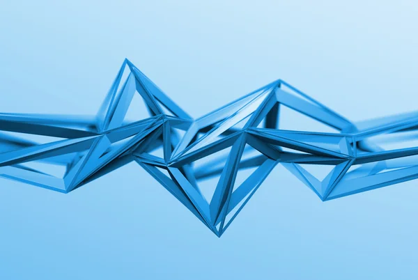 Abstrakte 3D-Darstellung der polygonalen Form. — Stockfoto