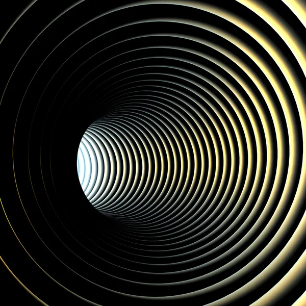 Abstrakter Hintergrund. Illustration des 3D-Tunnels mit Ringen — Stockfoto