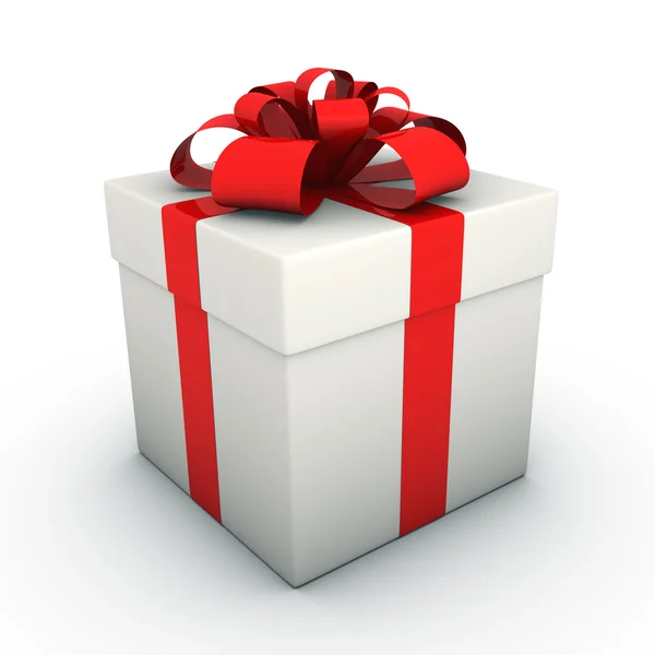 3d render of gift box on white background — Stock Photo, Image