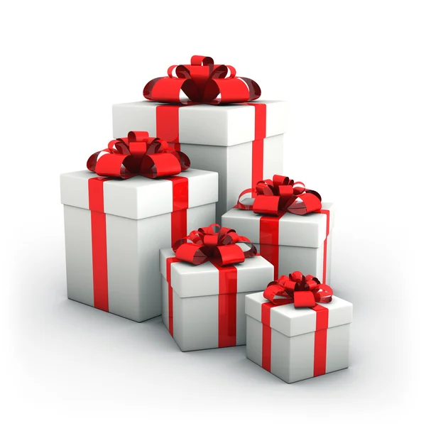 3d render of gift box on white background — Stock Photo, Image