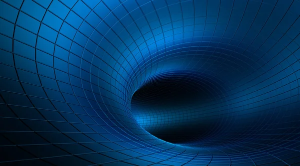 Abstract background. Illustration of 3d tunnel with squares — Stock Photo, Image