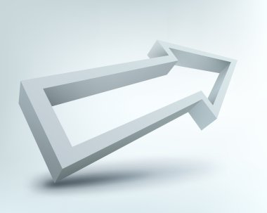Vektör çizim 3d ok, logo tasarım