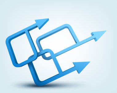 vektör çizim 3d okları, logo tasarım