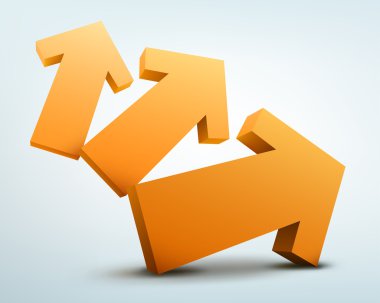 vektör çizim 3d okları, logo tasarım