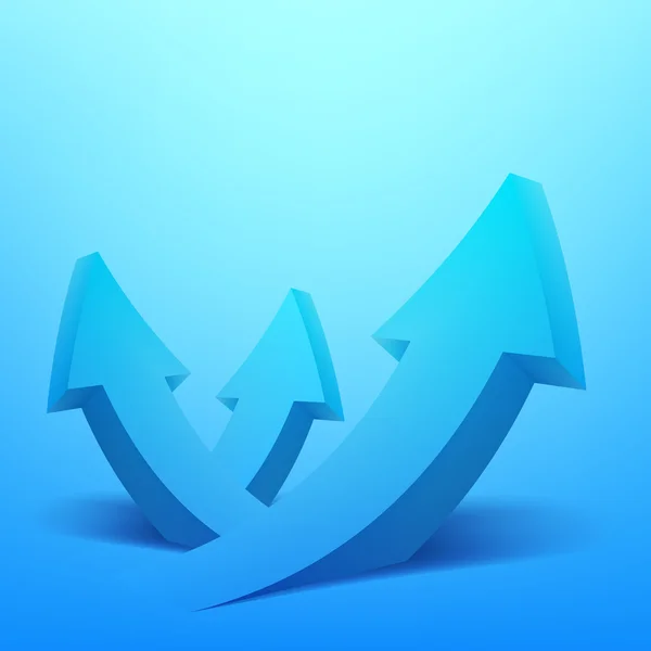 Vektor-Illustration von 3D-Pfeilen, Logo-Design — Stockvektor
