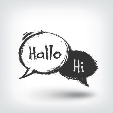 Vektör tasarım öğesi. El afiş beyaz zemin üzerine çekilmiş.