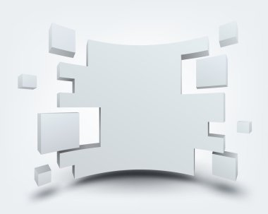 3d şekil tasarlamak vektör çizim