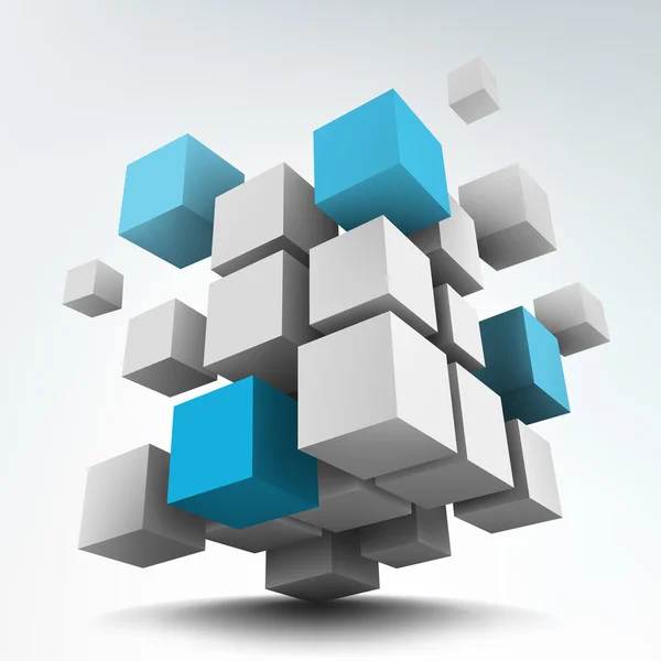 Illustration vectorielle de cubes 3D — Image vectorielle