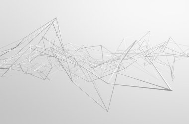 Kaotik yapısını soyut 3d render.