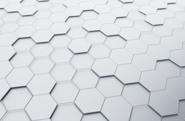 Altıgen yanarak bahislerin doğru ile fütüristik yüzey soyut 3d render.
