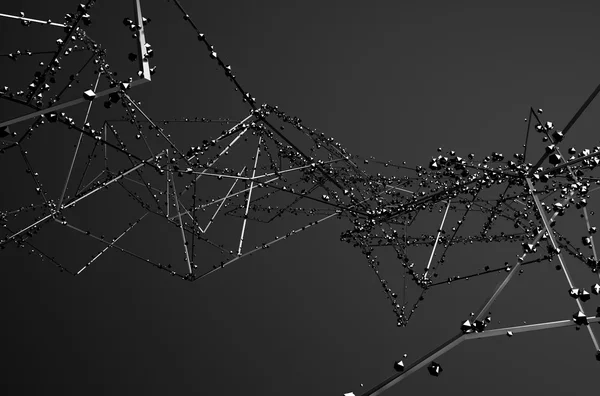 Абстрактне 3d відображення хаотичної металевої структури . — стокове фото