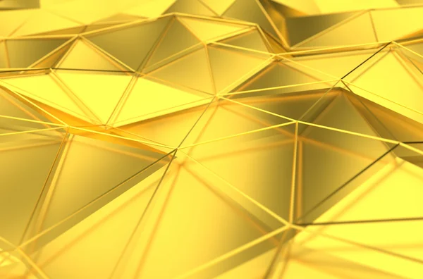 Абстрактне 3d відображення золотої поверхні . — стокове фото