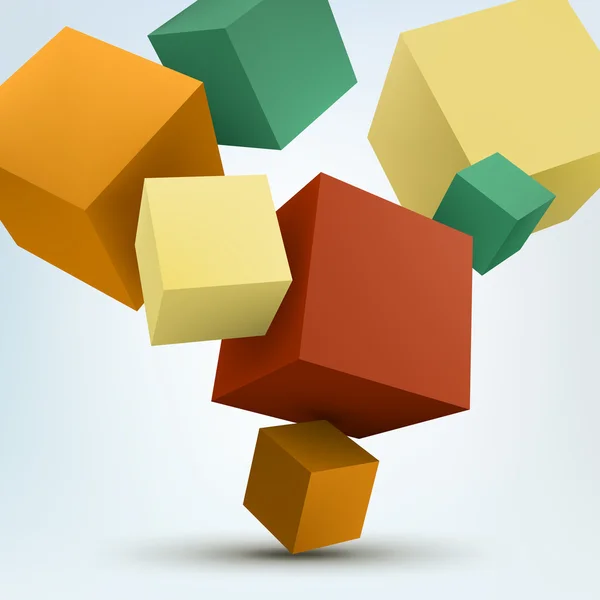 Illustration vectorielle de cubes 3D abstraits . — Image vectorielle