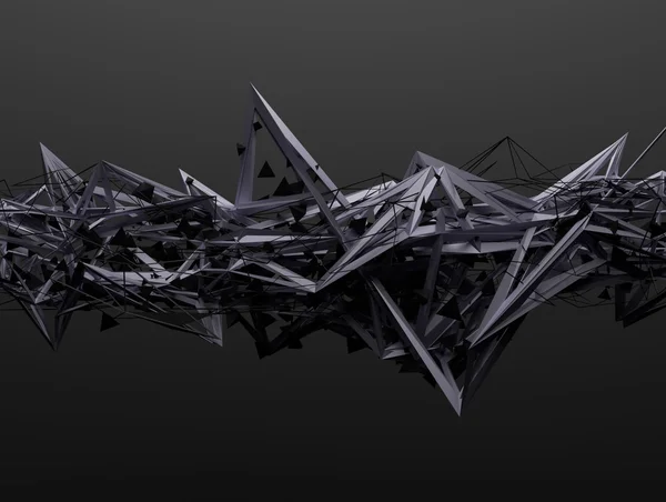 Kaotik yapısını soyut 3d render.