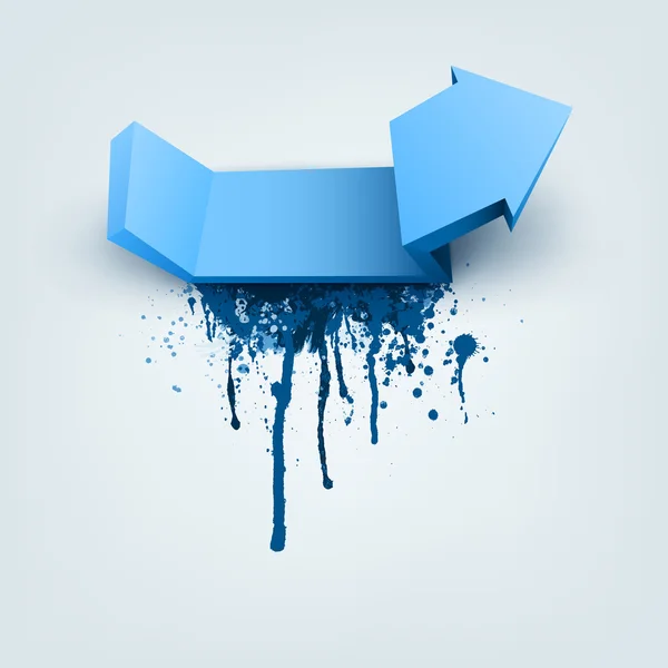 Flecha vectorial abstracta con lugar para texto . — Vector de stock