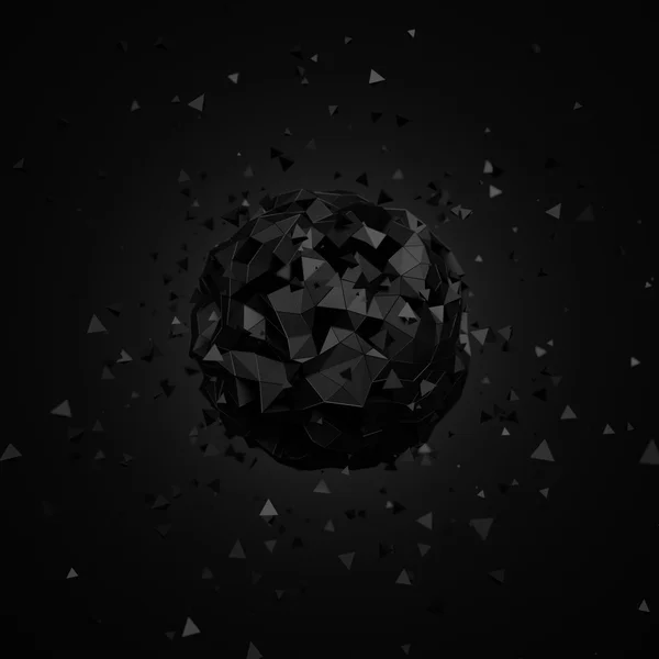 Düşük Poli küre soyut 3d render.