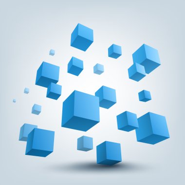 3d küpleri bileşimi.