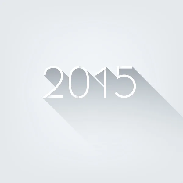 平面样式编号 2015年的影子. — 图库矢量图片