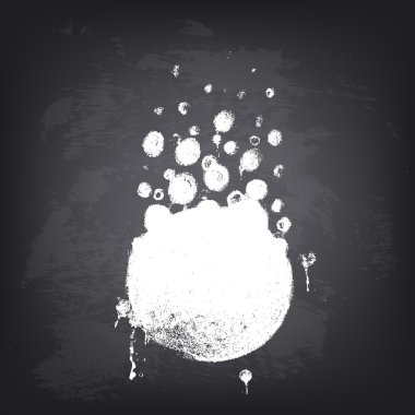 Soyut vektör tasarım öğesi kara tahta üzerinde. Elle çizilmiş afiş metin için yer ile.