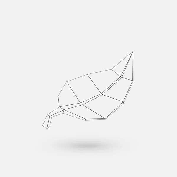 概念の多角形の葉. — ストックベクタ