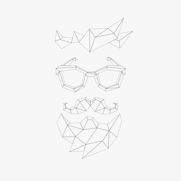 Concept Hipster. Faible style poly . — Image vectorielle