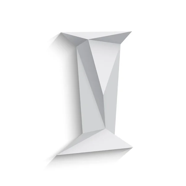 Vector illustration of 3d letter I on white background. — ストックベクタ