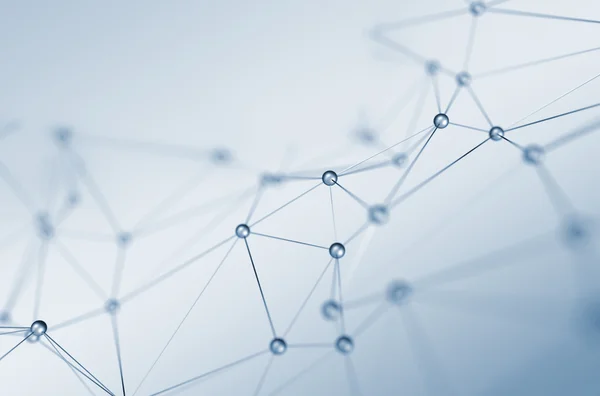 Küreler yapısıyla soyut 3d render.