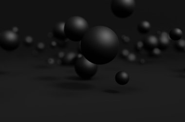 Küreler uçan 3d render soyut.