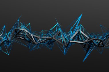 Kaotik yapısını soyut 3d render.