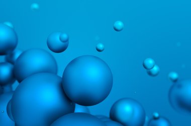 Küreler uçan 3d render soyut.