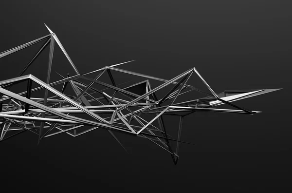 Rendu abstrait 3d de la structure chaotique . — Photo