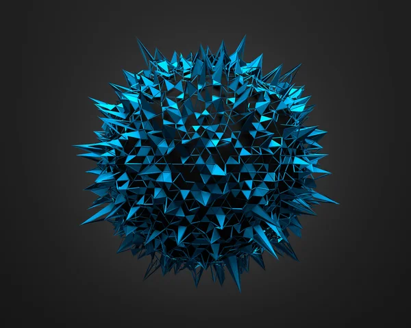 Абстрактная 3D-рендеринг голубой хаотической поверхности . — стоковое фото