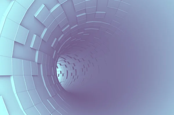 Abstrakti 3d renderöinti futuristinen tunneli . — kuvapankkivalokuva
