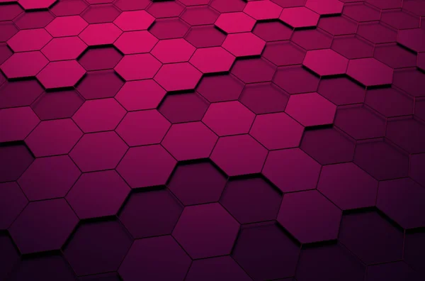 Abstract 3D Rendering of Surface with Hexagons. — Stock Photo, Image