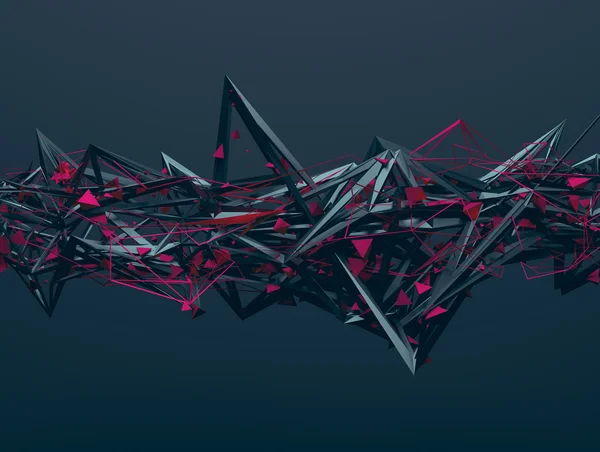 Kaotik yapısını soyut 3d render.