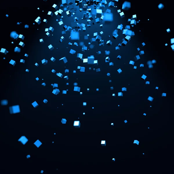 Абстрактне 3d відображення хаотичних частинок . — стокове фото