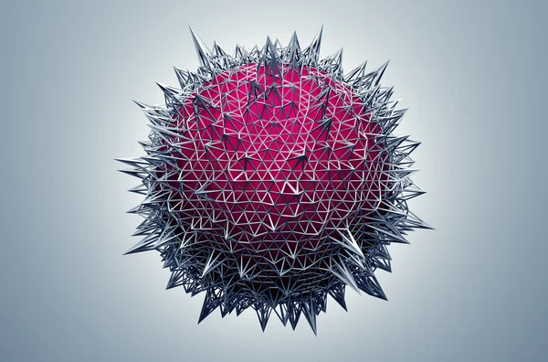 カオス構造を持つ抽象球. — ストック写真