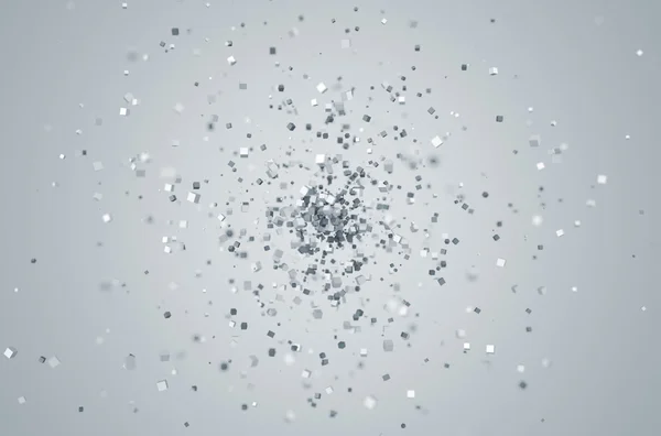 Abstrakt 3d-rendering av kaotiska partiklar. — Stockfoto