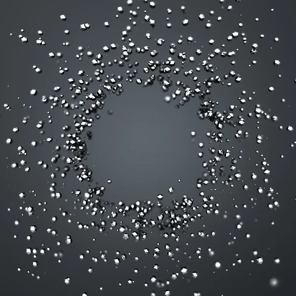Abstrakte 3D-Darstellung chaotischer Teilchen. — Stockfoto
