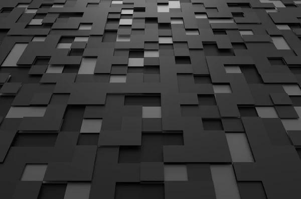 Rendering of Futuristic Surface with Squares. — Stock Photo, Image