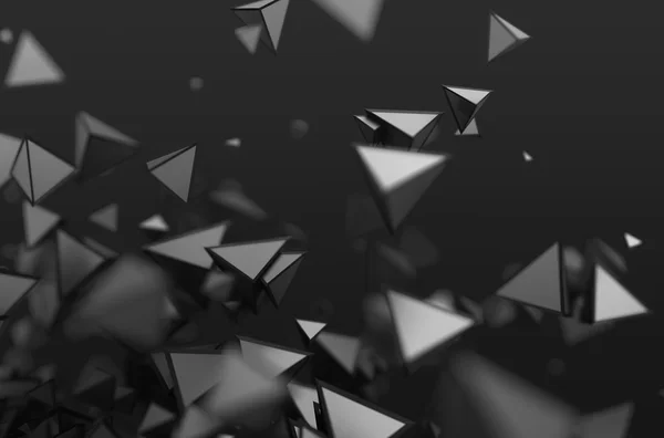 Abstract 3D Rendering of Flying Shapes. — Stock Photo, Image