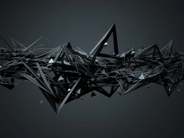 Kaotik yapısını soyut 3d render.