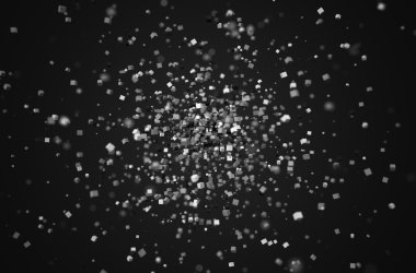 Kaotik küpleri soyut 3d render.