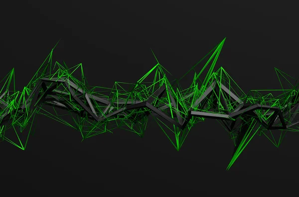 Rendu abstrait 3d de la structure chaotique . — Photo