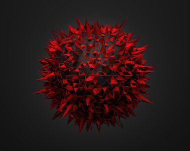 Düşük Poli küre kaotik yapısı ile.